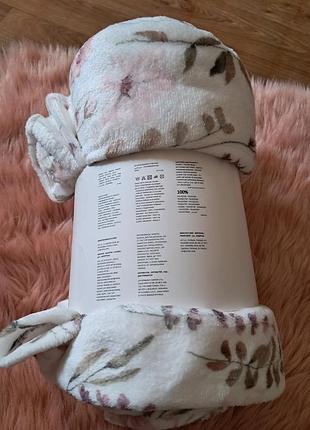 Флісовий пледик у квіти