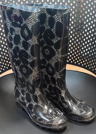 Женские стликоновые сапоги принт лего раз.38
