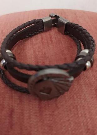Гарний шкіряний браслет із цікавими картками