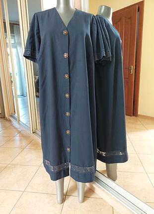 Красивое на пуговицах платье 👗 большого размера