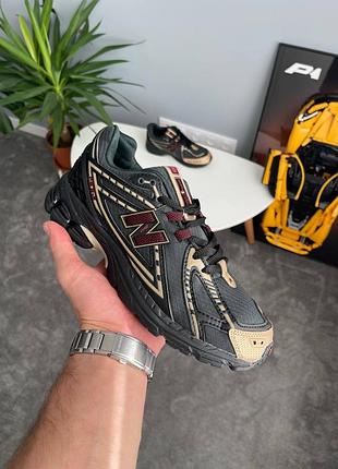 Кроссовки new balance x kith 1906r black bordeaux green champagne m1906rks