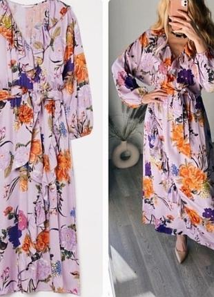 Платье миди с воланами h&amp;m