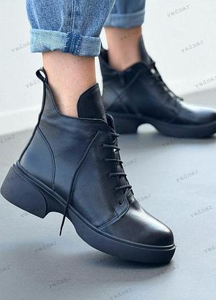 36-41 рр черевики на каблуці демі/зима натуральна замша/шкіра чорний, коричневий, бордо, капучіно