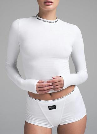 Лонгслів/ лонгслив dolce & gabbana x skims cotton long sleeve кофта