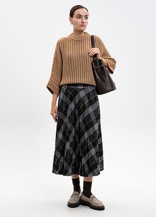 Трендова вовняна картата спідниця преміум бренд taifun