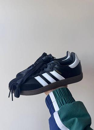 Кроссовки adidas samba white/black gum