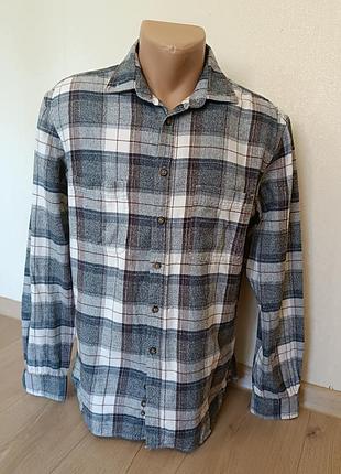 Стильная мужская рубашка в клетку/ рубашка c&amp;a на длинный рукав