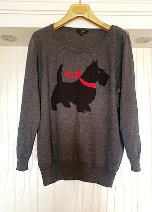 Тонкий свитерок с собачкой