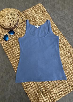 Бавовняна синя майка tom tailor, s, м