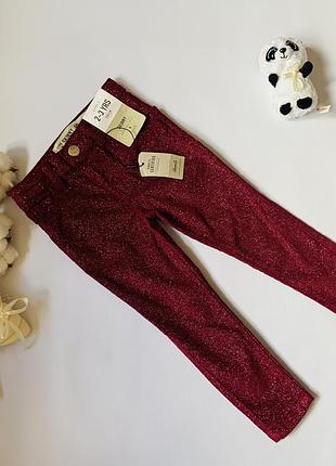 Нові стильні джинси з блискітками denim co | 2-3 роки