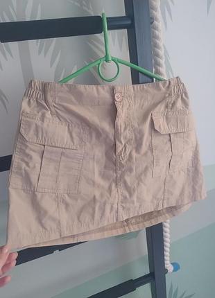 Крутая трендовп юбка с карманами