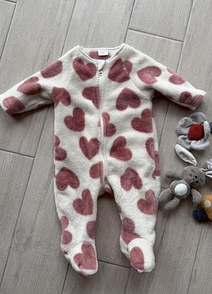 Теплый флисовый человечек next 0-3