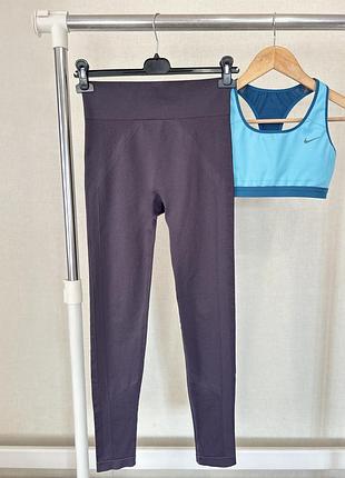 Графітові спортивні лосіни в рубчик workout 🩶🤾🏻‍♀️