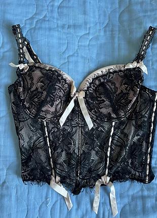 Мережевий корсет з бантиками