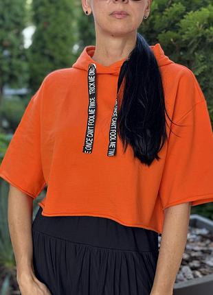 Худі помаранчеве , коротке, жіноче  розміру м. від бренду h&m