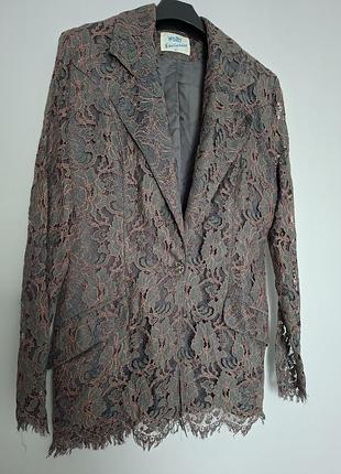 Пиджак с кружевом, нарядный жакет