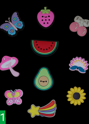 Jibbitz джибитсы украшение для обуви сгосс оборудовал лот 12 + 2 шт. яркие большие джиббитс аксессуары на сабо