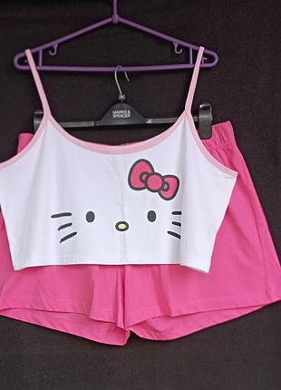 Костюм женский домашний с шортами hello kitty, xl