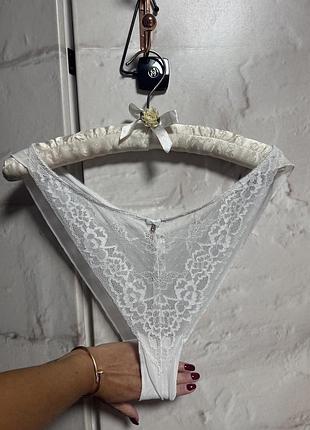 Білі сексі прозорі трусики ann summers розмір l