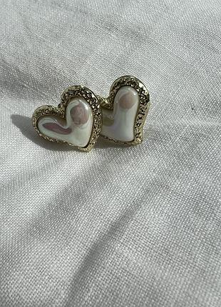 Сережки сердечка