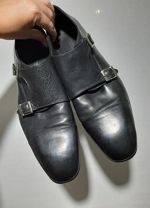 Черные туфли моноски marco moreo made in italy 44,29 cm стелька