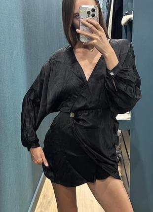 Сукня на запах zara s чорна