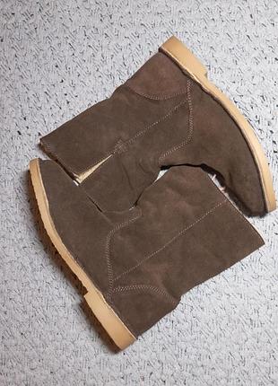 Ботинки на меху полусапожки зима натуральная замша германия