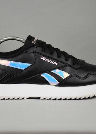 Reebok royal glide pripple double кроссовки женские кожаные перламутровые черные. оригинал. 41-42 р/27 см puma asics hoka on clod adidas nike new balance