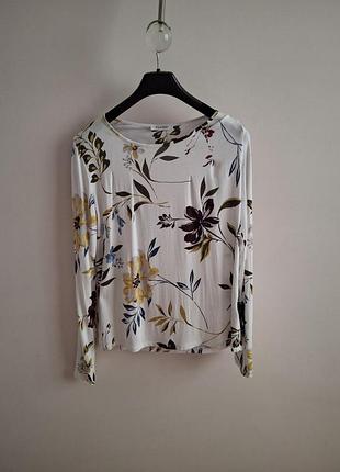 Брендовий лонгслів у квітковий принт