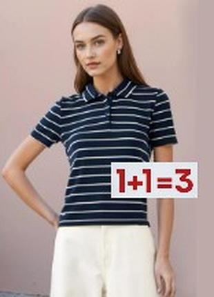 1+1=3 🎁 футболка поло топ в рубчик от primark