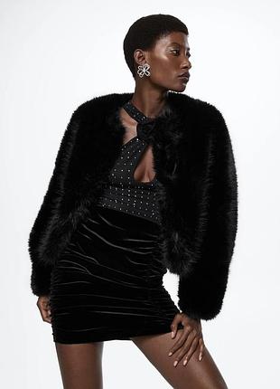 Бархатная бархатная черная юбка из см