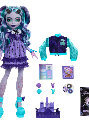 Monster high книга ужасов твайла киноклуб hxw31 fearbook twyla
