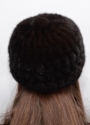 Женская зимняя норковая шапка