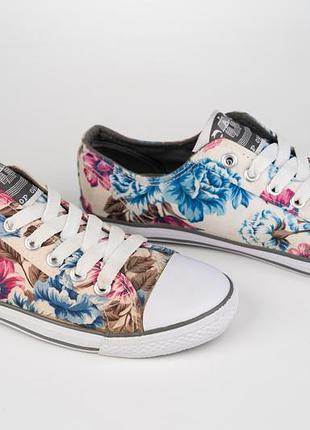 Кеды женские с принтом цветов, кроссовки dunlop 37 размер