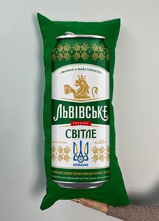 Подушка с принтом габардиновая польвское светлое, зеленая 35х75 (466)