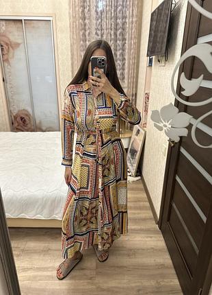Шифоновое макси/миди платье zara