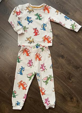 Велюровий м'який костюм піжама 2/3 року