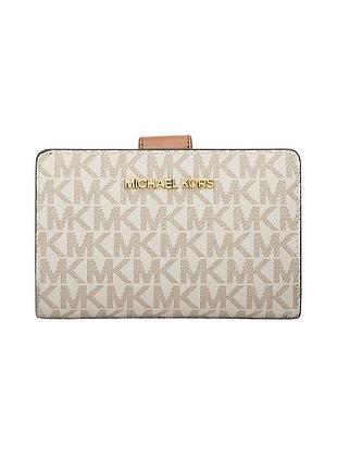 Жіночий гаманець michael kors medium signature logo wallet (vanilla)