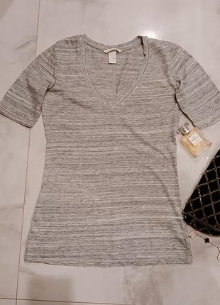 Футболка сірий меланж розмір м, h&m
