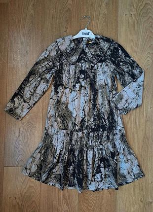 Длинное теплое вельветовое платье для девочки