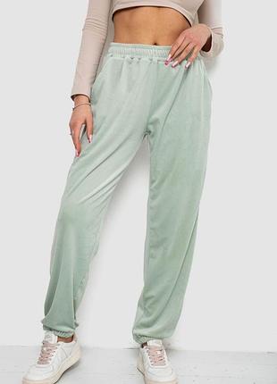 Штаны спортивные, велюровые, xxxl, 4xl, женские, св-оливковые, демисезонные, одежда, 238r105