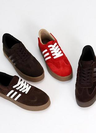 Кроссовки женские из натуральной кожи замши