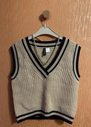 Светр-жилетка жіноча h&m в'язана