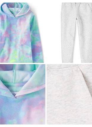 Флисовый теплый спортивный костюм для девочки