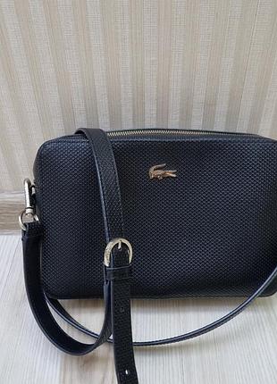 Шикарная оригинальная кожаная сумка lacoste❤️‍🔥