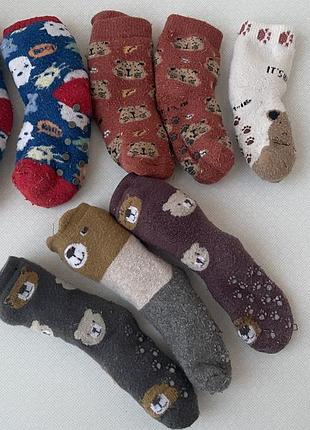Набір шкарпетків носков носків набор ведмедиками 6-12-18 місяців теплі зимові зиму зима теплые зимние