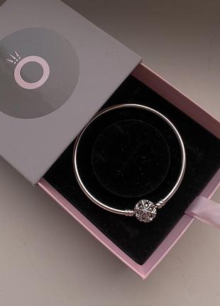 Срібний браслет лімітований pandora "сяюча сніжинка"