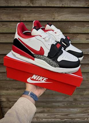 Кроссовки nike air jordan legacy 312 low (white red)
