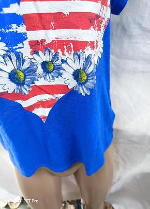 Футболка синяя сердце