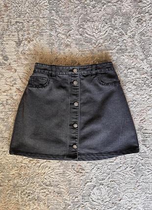 Спілниця сіра джинсова